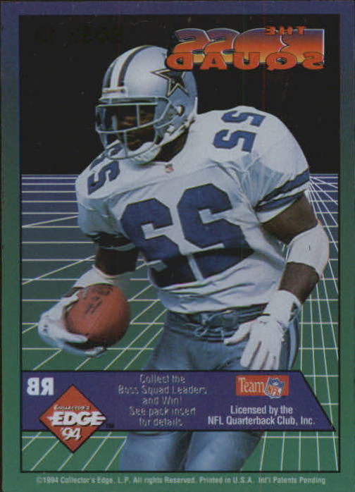 1994 Collector's Edge Boss Squad #13 Emmitt Smith back image
