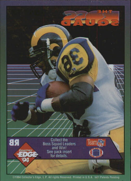 1994 Collector's Edge Boss Squad #14 Jerome Bettis back image