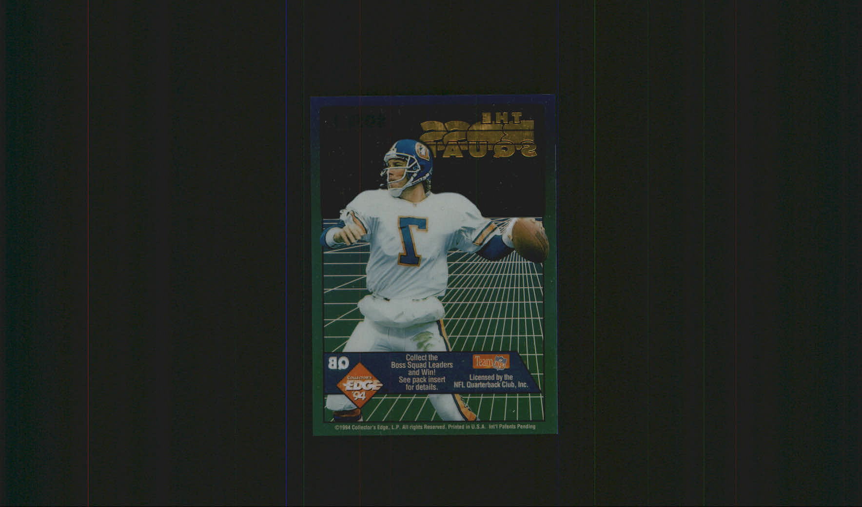 1994 Collector's Edge Boss Squad Silver #1 John Elway W-2 back image