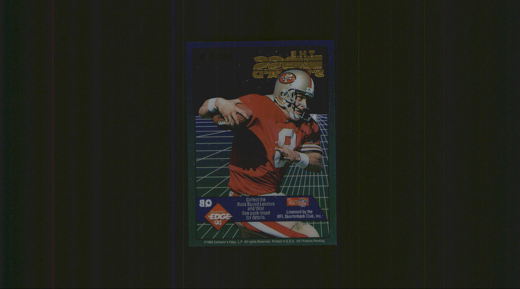 1994 Collector's Edge Boss Squad Silver #5 Steve Young W-1 back image