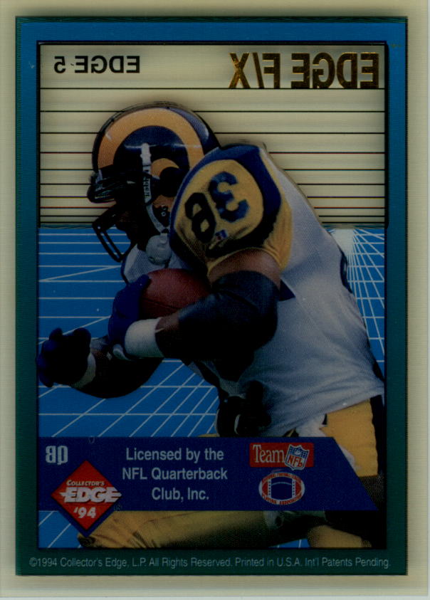 1994 Collector's Edge FX Silver Letters #5 Jerome Bettis back image