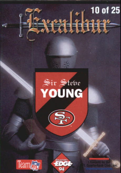 1994 Excalibur 22K #10 Steve Young back image