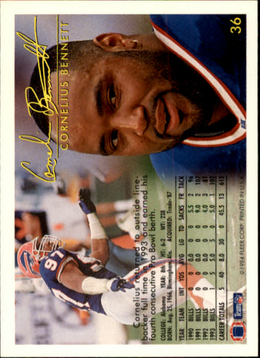 1994 Fleer Football Card #s 1-240 +Rookies (A2272) - You Pick - 15+ FREE SHIP - Picture 73 of 429