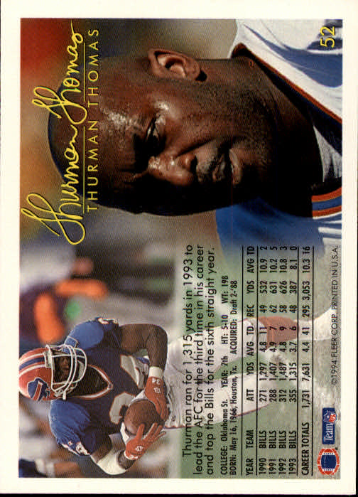 1994 Fleer Football Card #s 1-240 +Rookies (A2272) - You Pick - 15+ FREE SHIP - Picture 101 of 429
