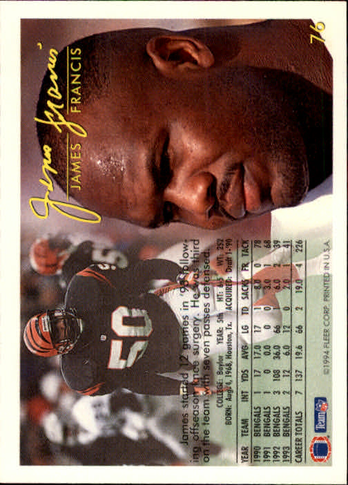 1994 Fleer Football Card #s 1-240 +Rookies (A2272) - You Pick - 15+ FREE SHIP - Picture 145 of 429