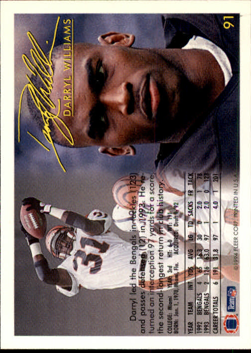 1994 Fleer Football Card #s 1-240 +Rookies (A2272) - You Pick - 15+ FREE SHIP - Picture 175 of 429