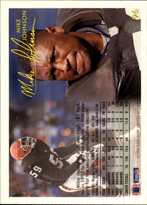 1994 Fleer Football Card #s 1-240 +Rookies (A2272) - You Pick - 15+ FREE SHIP - Picture 185 of 429