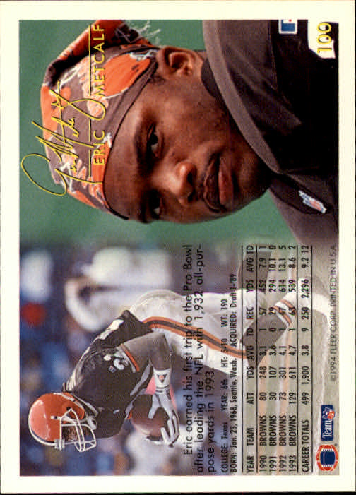 1994 Fleer Football Card #s 1-240 +Rookies (A2272) - You Pick - 15+ FREE SHIP - Picture 193 of 429