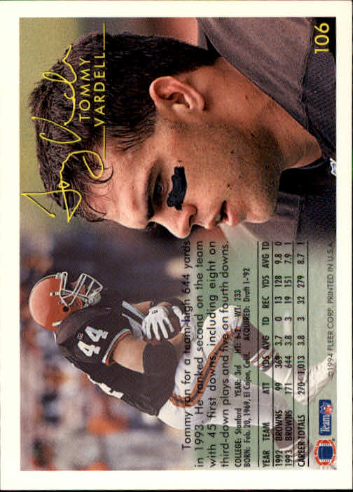 1994 Fleer Football Card #s 1-240 +Rookies (A2272) - You Pick - 15+ FREE SHIP - Picture 203 of 429
