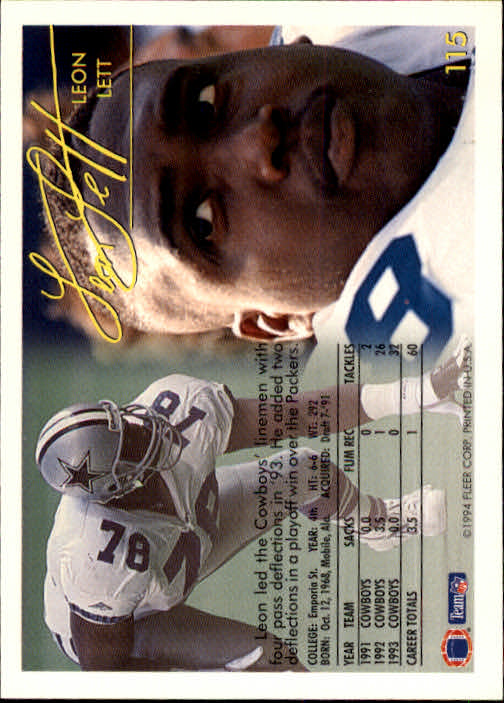 1994 Fleer Football Card #s 1-240 +Rookies (A2272) - You Pick - 15+ FREE SHIP - Picture 217 of 429