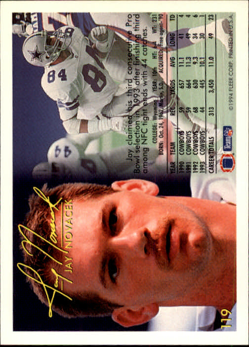 1994 Fleer Football Card #s 1-240 +Rookies (A2272) - You Pick - 15+ FREE SHIP - Picture 225 of 429