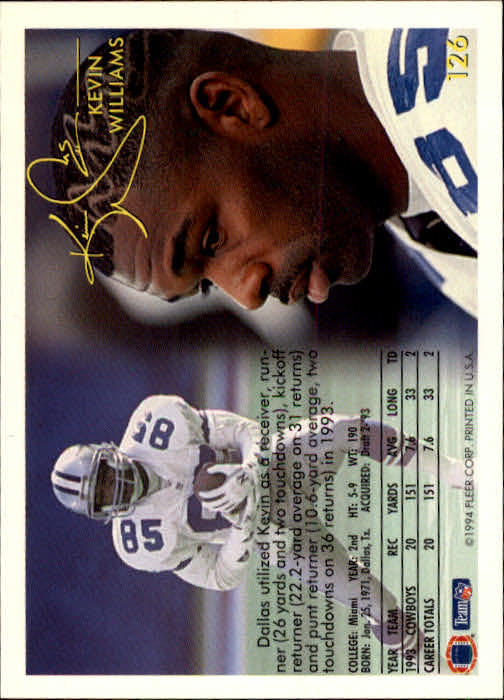 1994 Fleer Football Card #s 1-240 +Rookies (A2272) - You Pick - 15+ FREE SHIP - Picture 233 of 429