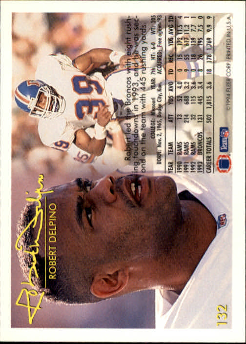 1994 Fleer Football Card #s 1-240 +Rookies (A2272) - You Pick - 15+ FREE SHIP - Picture 243 of 429