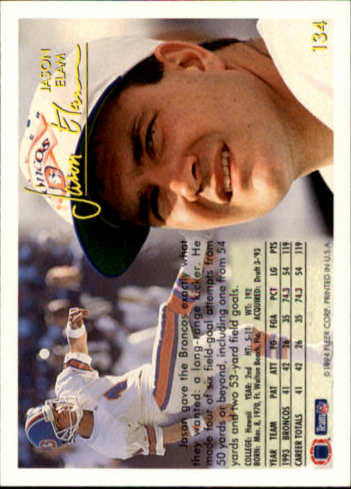 1994 Fleer Football Card #s 1-240 +Rookies (A2272) - You Pick - 15+ FREE SHIP - Picture 247 of 429