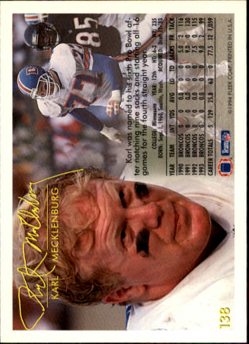 1994 Fleer Football Card #s 1-240 +Rookies (A2272) - You Pick - 15+ FREE SHIP - Picture 255 of 429