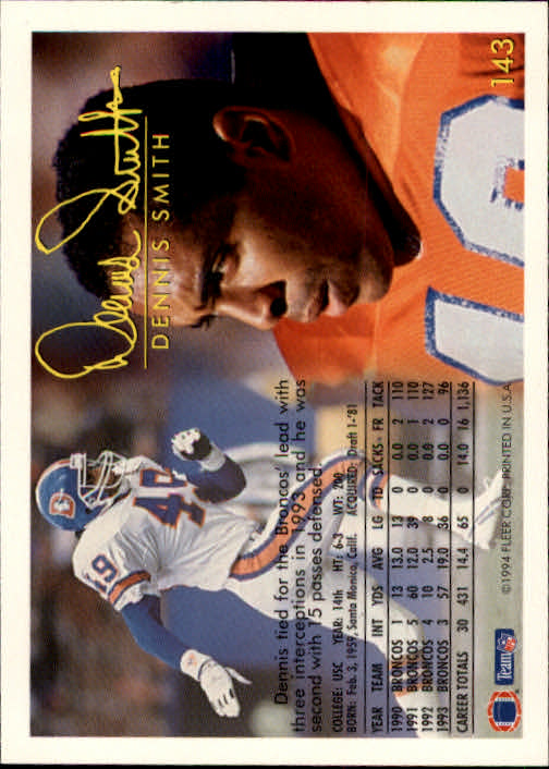 1994 Fleer Football Card #s 1-240 +Rookies (A2272) - You Pick - 15+ FREE SHIP - Picture 265 of 429