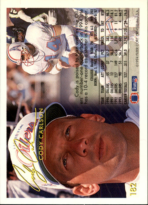 1994 Fleer Football Card #s 1-240 +Rookies (A2272) - You Pick - 15+ FREE SHIP - Picture 337 of 429