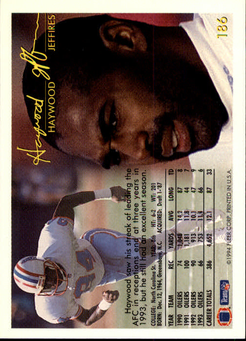 1994 Fleer Football Card #s 1-240 +Rookies (A2272) - You Pick - 15+ FREE SHIP - Picture 345 of 429