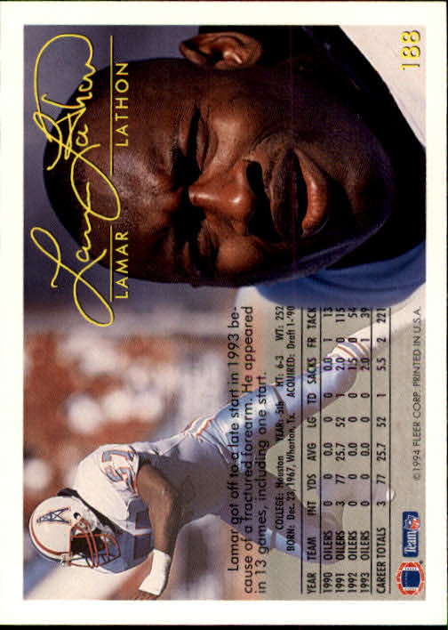 1994 Fleer Football Card #s 1-240 +Rookies (A2272) - You Pick - 15+ FREE SHIP - Picture 349 of 429