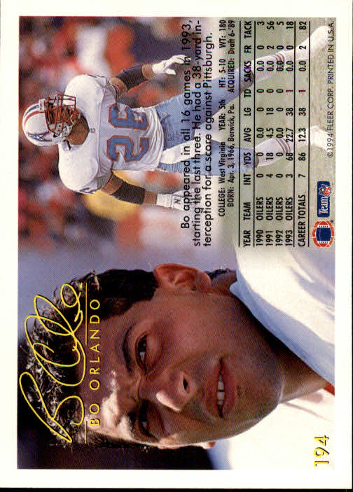 1994 Fleer Football Card #s 1-240 +Rookies (A2272) - You Pick - 15+ FREE SHIP - Picture 361 of 429