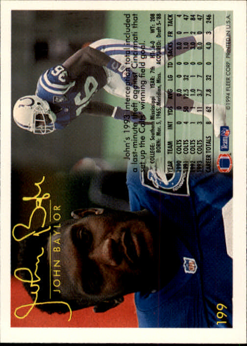 1994 Fleer Football Card #s 1-240 +Rookies (A2272) - You Pick - 15+ FREE SHIP - Picture 371 of 429