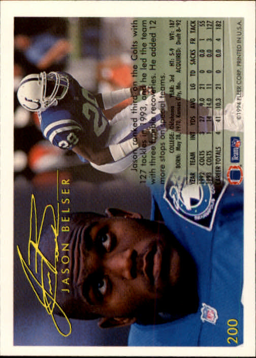 1994 Fleer Football Card #s 1-240 +Rookies (A2272) - You Pick - 15+ FREE SHIP - Picture 373 of 429