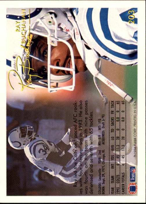 1994 Fleer Football Card #s 1-240 +Rookies (A2272) - You Pick - 15+ FREE SHIP - Picture 379 of 429