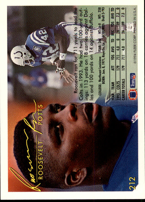 1994 Fleer Football Card #s 1-240 +Rookies (A2272) - You Pick - 15+ FREE SHIP - Picture 389 of 429