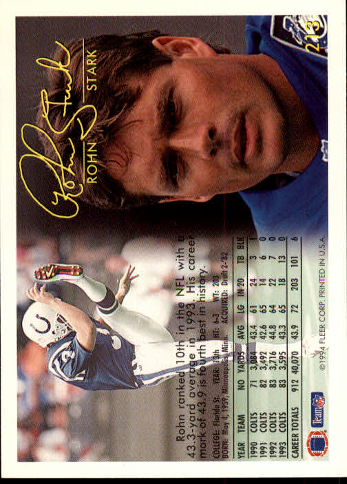 1994 Fleer Football Card #s 1-240 +Rookies (A2272) - You Pick - 15+ FREE SHIP - Picture 391 of 429