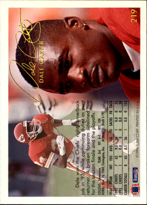 1994 Fleer Football Card #s 1-240 +Rookies (A2272) - You Pick - 15+ FREE SHIP - Picture 397 of 429