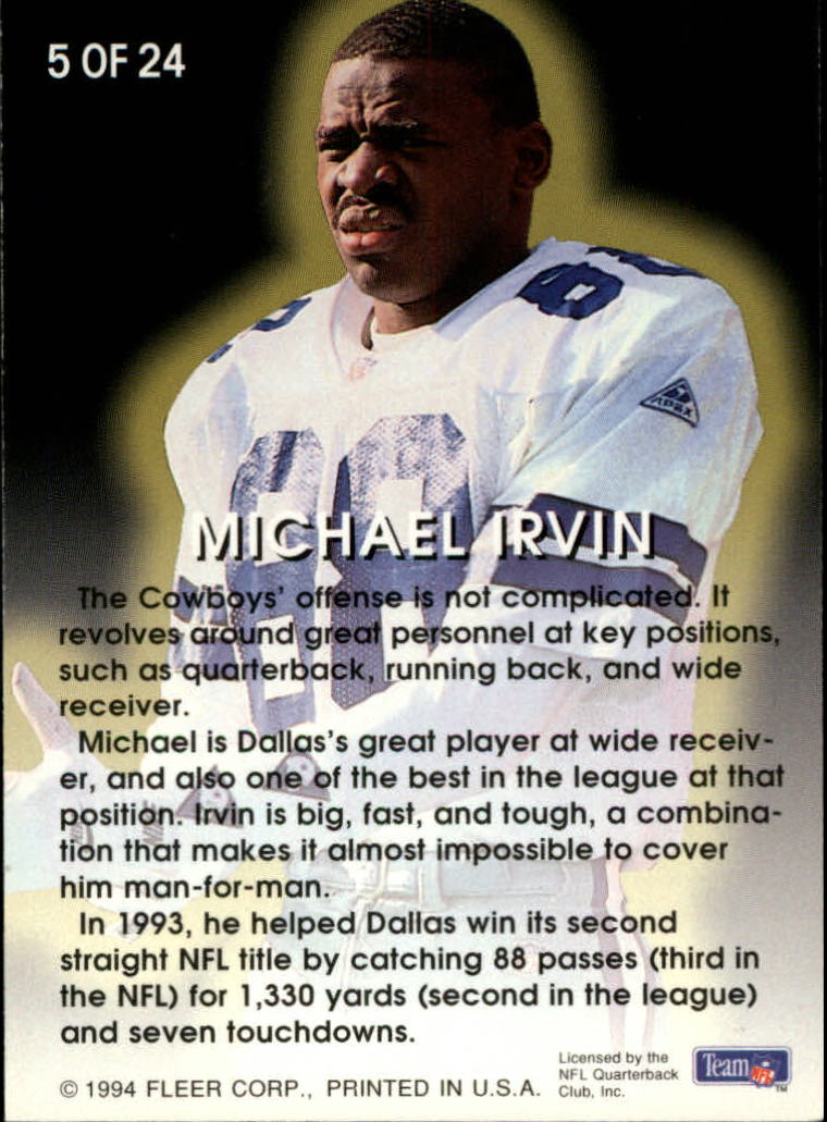 1994 Fleer Football "All-Pros" Insert Cards - Picture 11 of 51