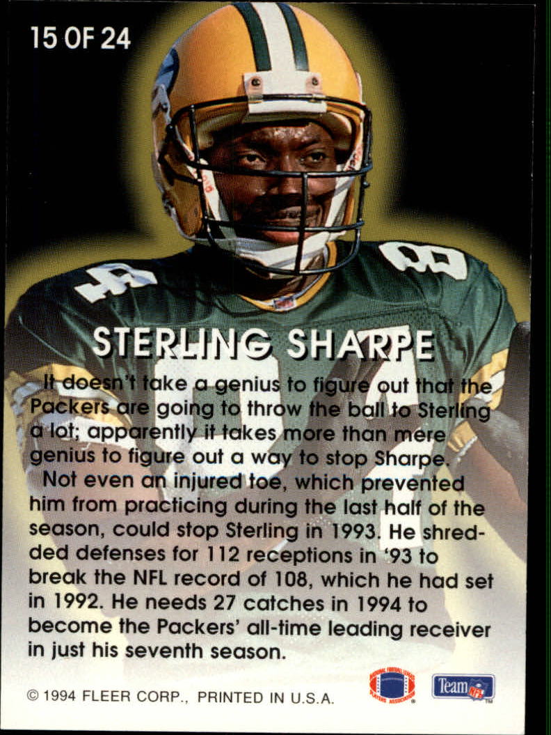 1994 Fleer Football "All-Pros" Insert Cards - Picture 31 of 51