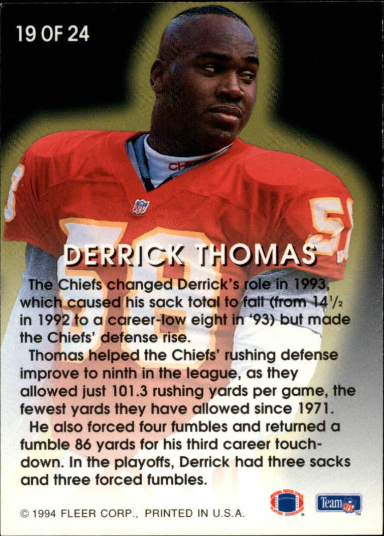 1994 Fleer Football "All-Pros" Insert Cards - Picture 39 of 51