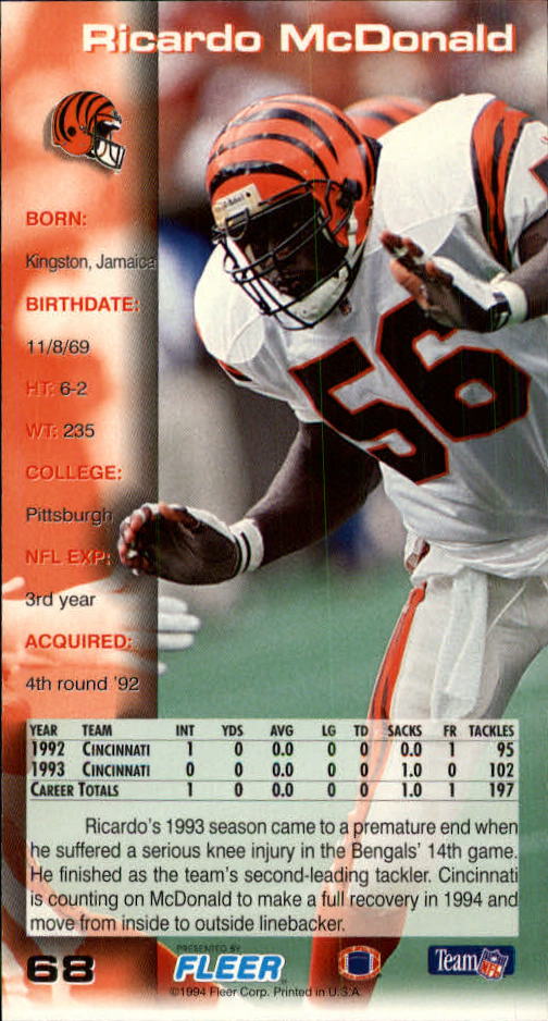 B5518- 1994 GameDay Football Cards 1-250 +Rookies -You Pick- 15+ FREE US SHIP - Picture 129 of 473