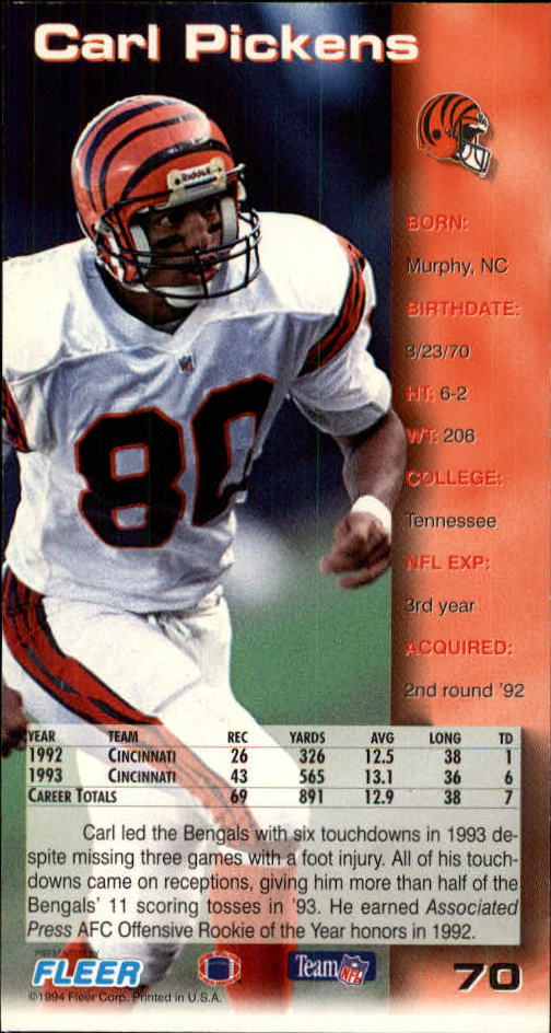 B5518- 1994 GameDay Football Cards 1-250 +Rookies -You Pick- 15+ FREE US SHIP - Picture 133 of 473