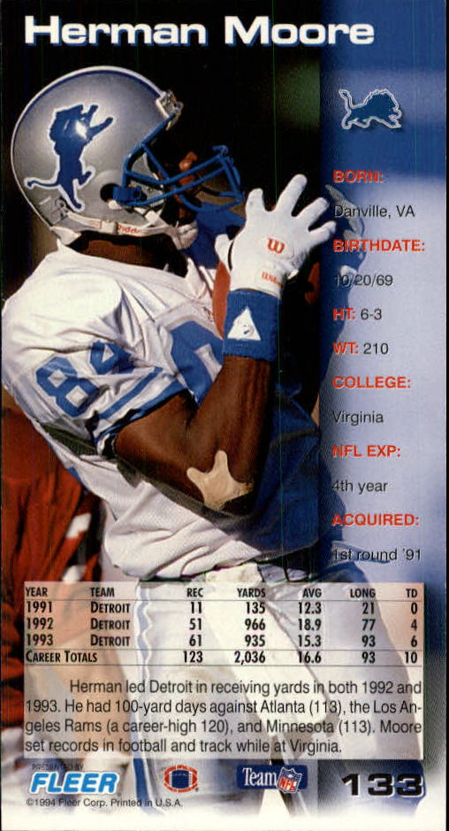 B5518- 1994 GameDay Football Cards 1-250 +Rookies -You Pick- 15+ FREE US SHIP - Picture 249 of 473
