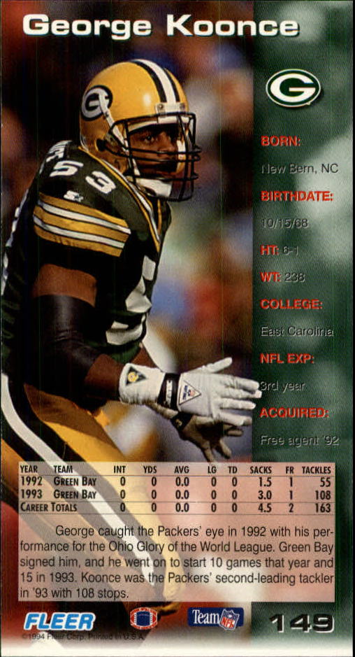 B5518- 1994 GameDay Football Cards 1-250 +Rookies -You Pick- 15+ FREE US SHIP - Picture 279 of 473