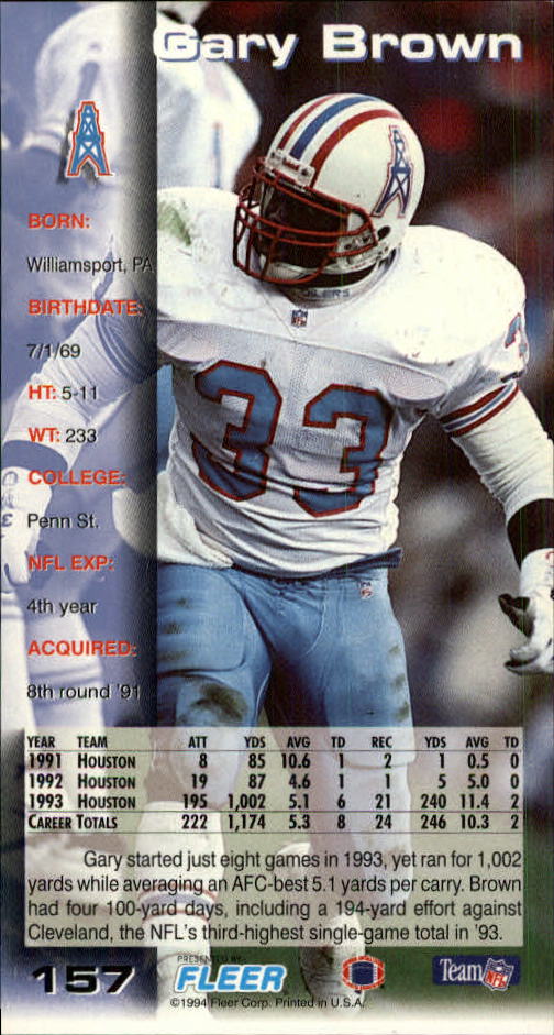 B5518- 1994 GameDay Football Cards 1-250 +Rookies -You Pick- 15+ FREE US SHIP - Picture 291 of 473