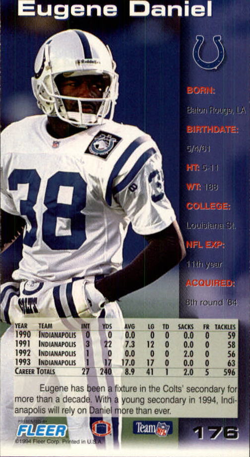 B5518- 1994 GameDay Football Cards 1-250 +Rookies -You Pick- 15+ FREE US SHIP - Picture 325 of 473