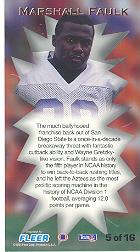 1994 GameDay Rookie Standouts #5 Marshall Faulk back image