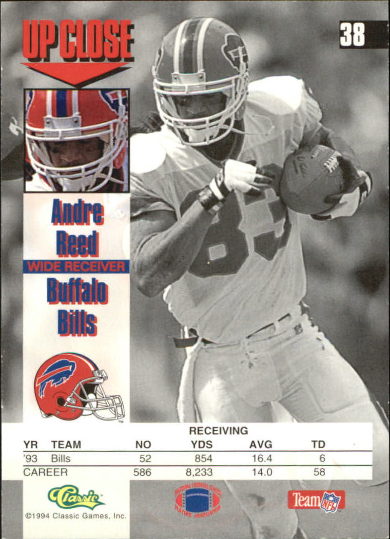 1994 Images #38 Andre Reed back image