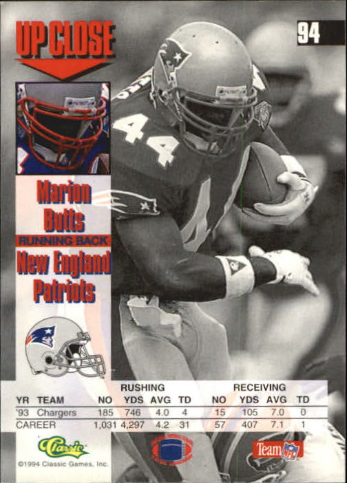 A1104- 1994 Images Football Card #s 1-125 +Inserts -You Pick- 15+ FREE US SHIP - Picture 167 of 217