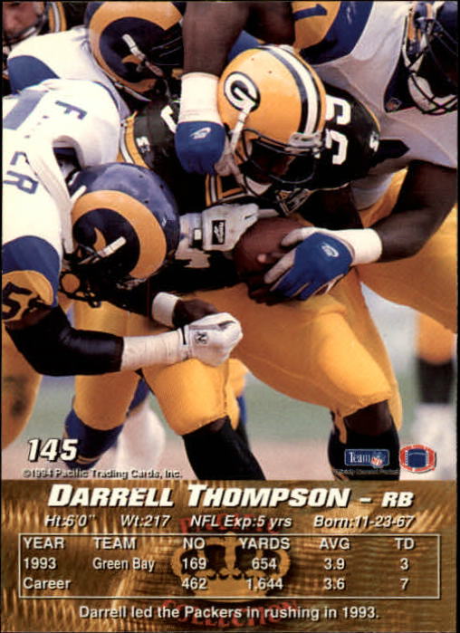 1994 Pacific #145 Darrell Thompson back image