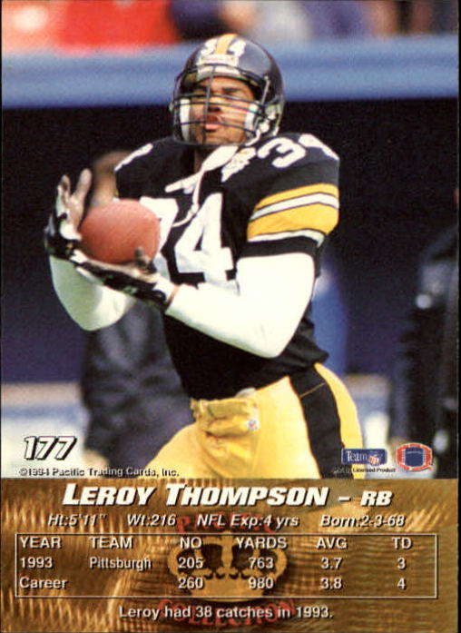 1994 Pacific #177 Leroy Thompson back image