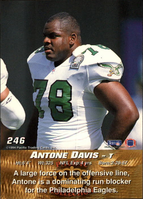 1994 Pacific #246 Antone Davis back image