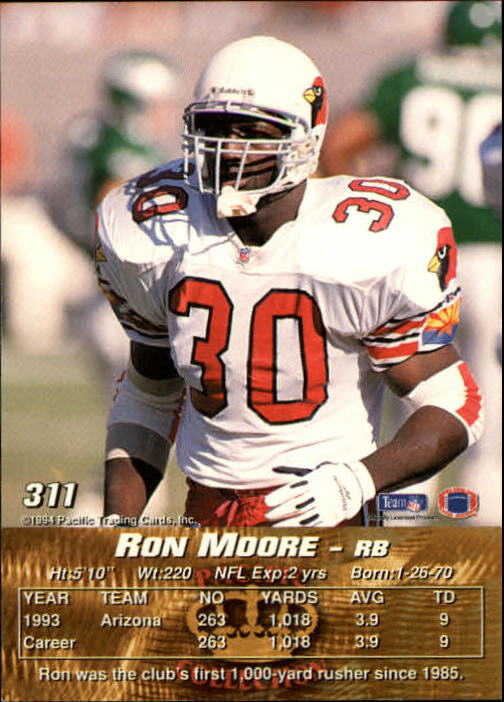 1994 Pacific #311 Ronald Moore back image