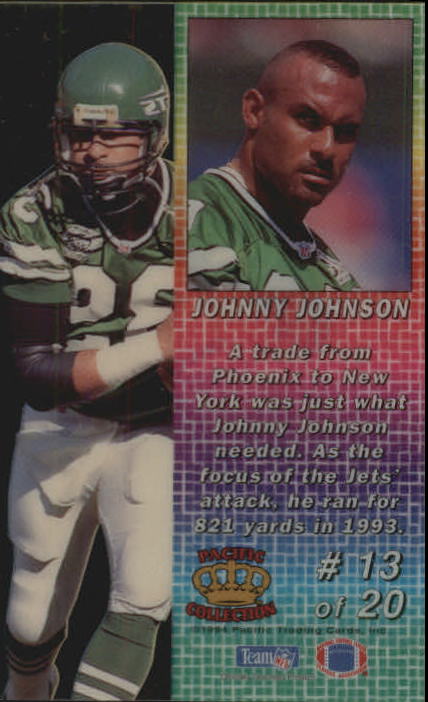 1994 Pacific Crystalline #13 Johnny Johnson back image