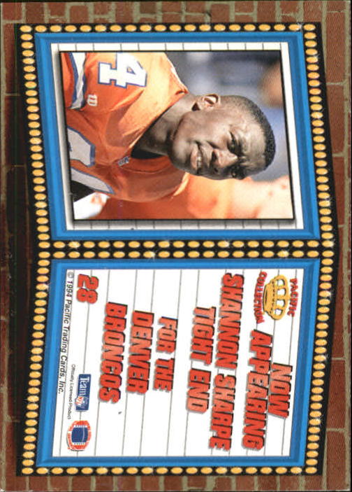 1994 Pacific Marquee Prisms #28 Shannon Sharpe back image