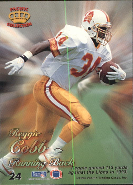 1994 Pacific Prisms #24 Reggie Cobb back image