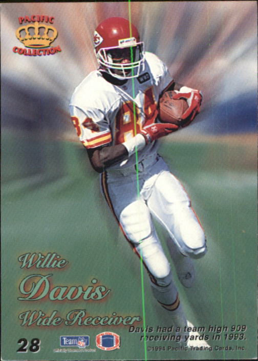 1994 Pacific Prisms #28 Willie Davis back image